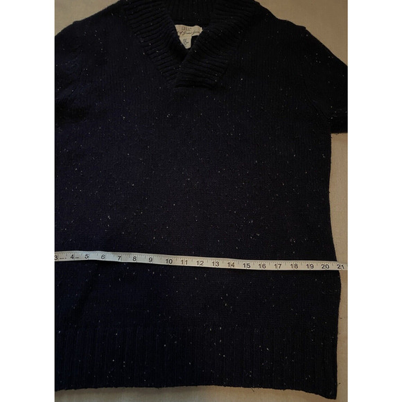 LOGG by H&M Sweater Mens Size Medium Navy V Neck Heavy Wool Pullover Sweater - Picture 12 of 14